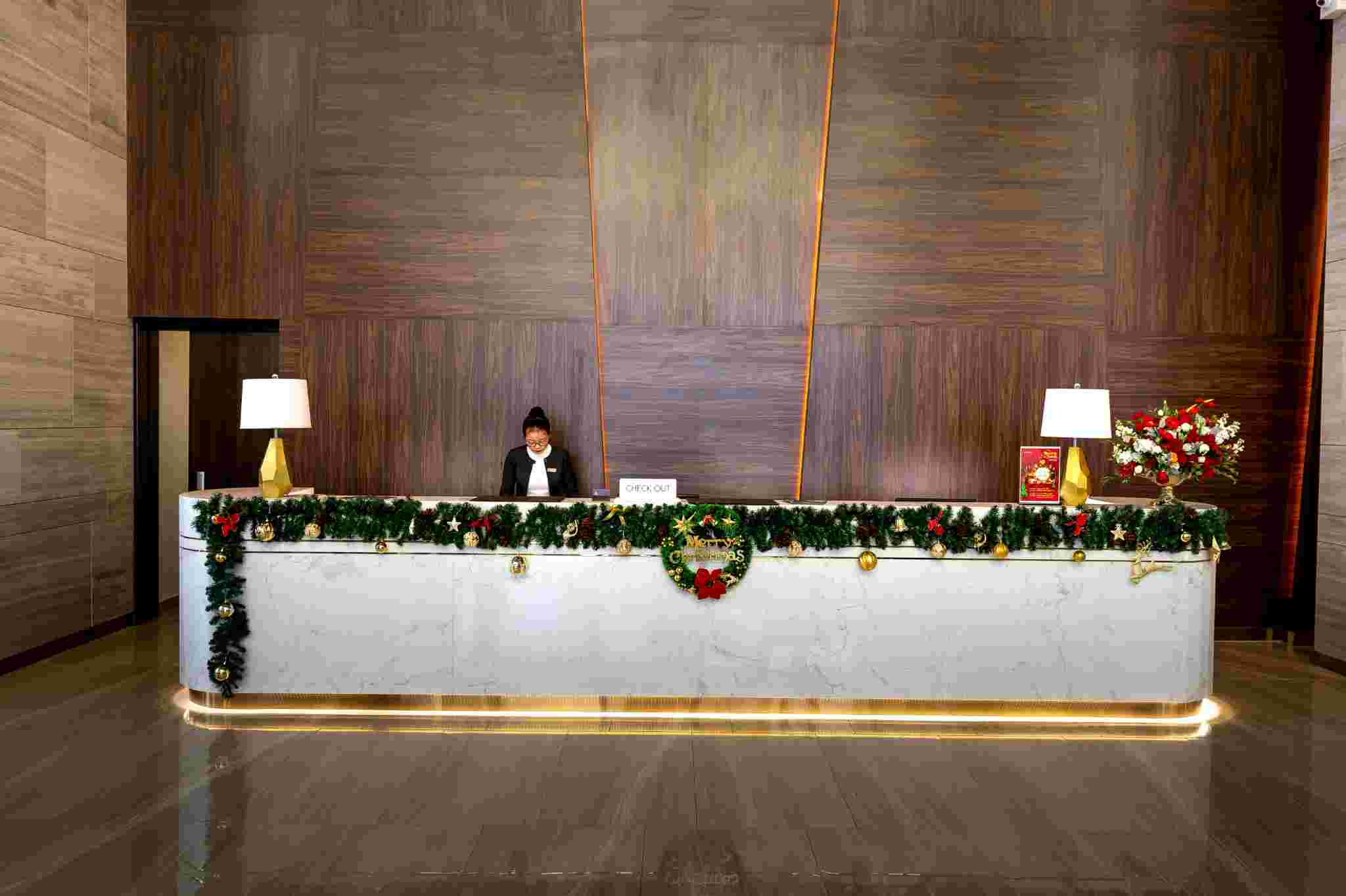 Hotel reception desk